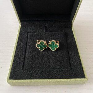 Van Cleef & Arpels malachite earrings